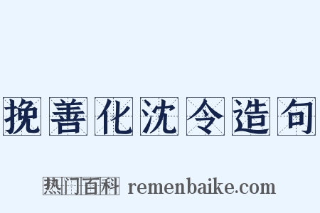 挽善化沈令造句是什么意思的图片